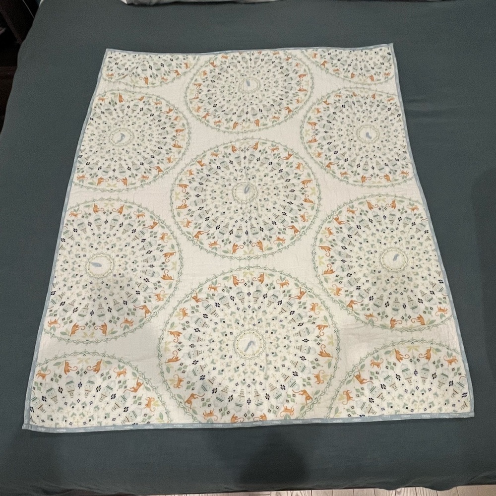 John Robshaw for Crate&Kids Crib Quilt with Monkeys